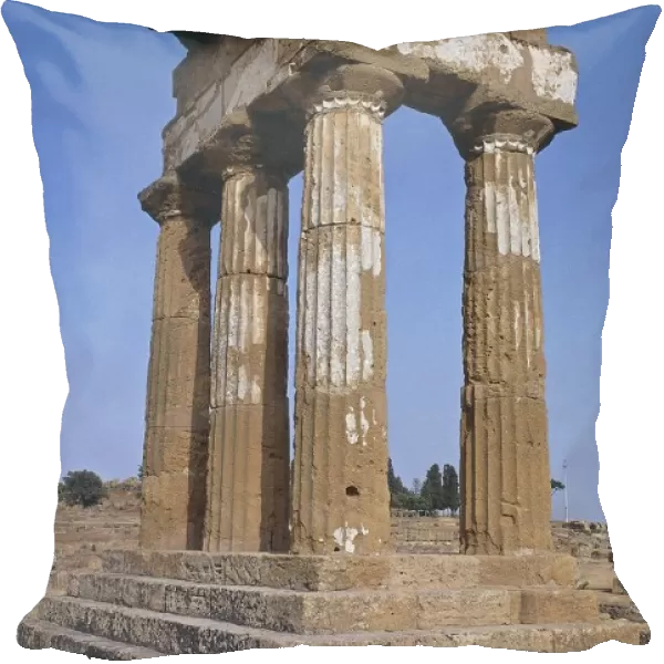 Italy, Sicily Region, Agrigento Province, Agrigento, Valley of Temples, Temple of Castor and Pollux