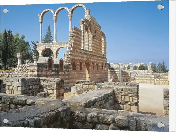 Lebanon. Bekaa Valley. Great Palace at Ancient Umayyad Anjar (UNESCO World Heritage List, 1984)