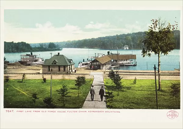 First Lake, from Old Forge House Postcard. ca. 1904, First Lake, from Old Forge House Postcard