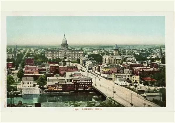 Lansing, Michigan Postcard. ca. 1900, Lansing, Michigan Postcard