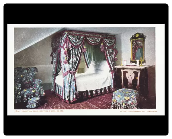 Martha Washingtons Bedroom Postcard. Martha Washingtons Bedroom Postcard
