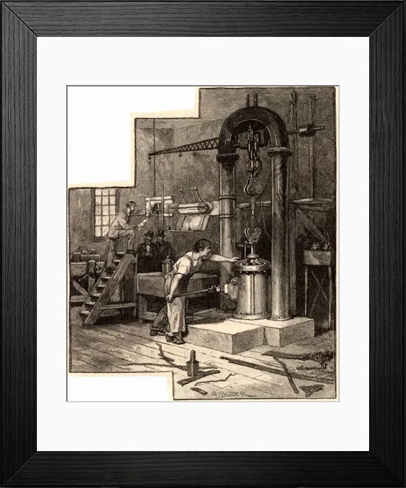 Framed Print : Print of Brooklyn Suspension Bridge in New York, USA Framed Print : Print of Brooklyn Suspension Bridge in New York, USA