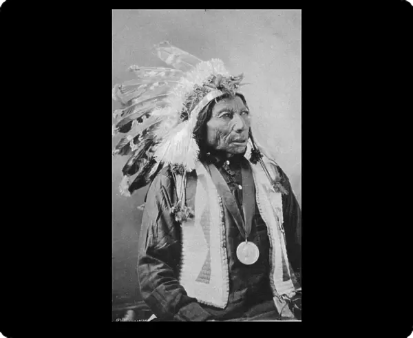 Sioux Indian called Picket Pin. Dakota, North American Plains Indians. From a photograph c1900