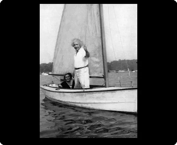 Albert Einstein (1879-1955) German-Swiss mathematician. Einstein sailing