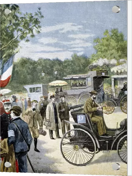 Automobile reliability race between Paris and Rouen, sponsored by Le Petit Journal