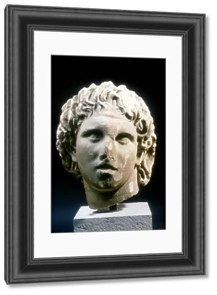 Alexander (III of Macedon) the Great (c356-323 BC). Portrait bust. Pella Museum