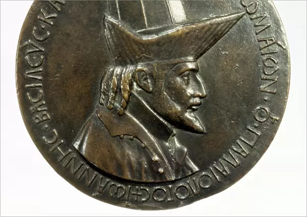 John VIII Palaeologus (1390-1448) Emperor of Constantinople from 1425. Portrait medal by Pisanello