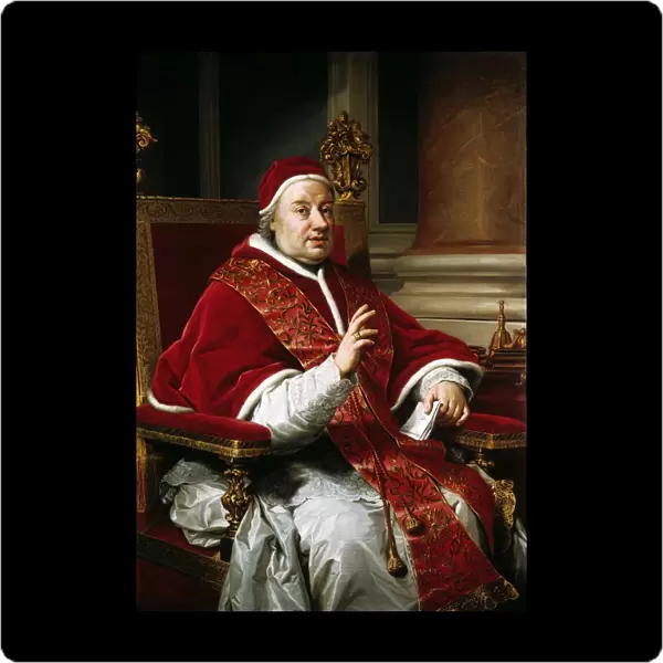 Portrait of Pope Clement XIII by Anton Raphael Mengs 1759. Pope Clement XIII (1693 - 1769 in Rome)