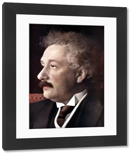 Albert Einstein (1879-1955) German-Swiss-American mathematician and physicist. Tinted