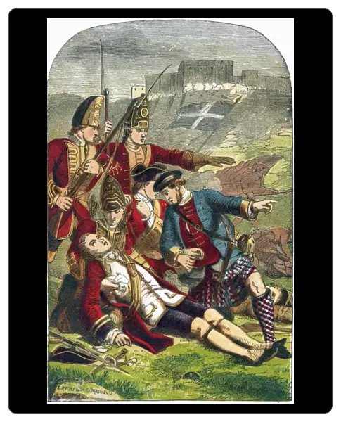 James Wolfe (1727-1759) English soldier. Death of General Wolfe on the Heights of