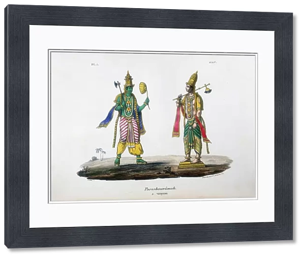 Vishnu, one of the gods of the Hindu trinity (trimurti) in his avatar as Parshu-Rama