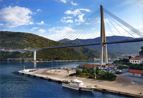 Franjo Tuman Bridge (Most dr. Franja Tumana) Approach to Dubrovnik across Rijeka Dubrovacka Near Port of Gruz, Southern Croatia