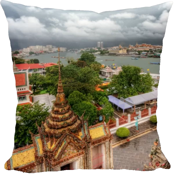 View of the Chao Phraya River And Wat Arun, Bangkok, Thailand