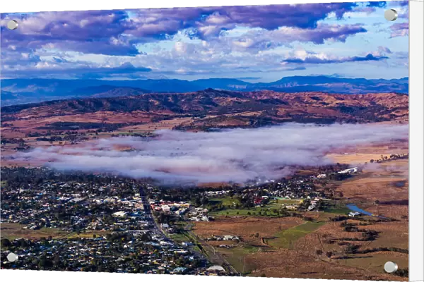 The area covered with morning fog in the Scenic Rim Region, Queensland, Australia