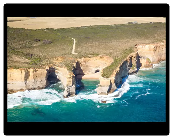Aerial view of twelve apostles coast, Australia