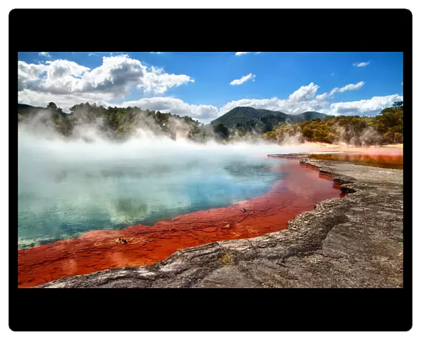 Steam rising off a geo-thermal pool