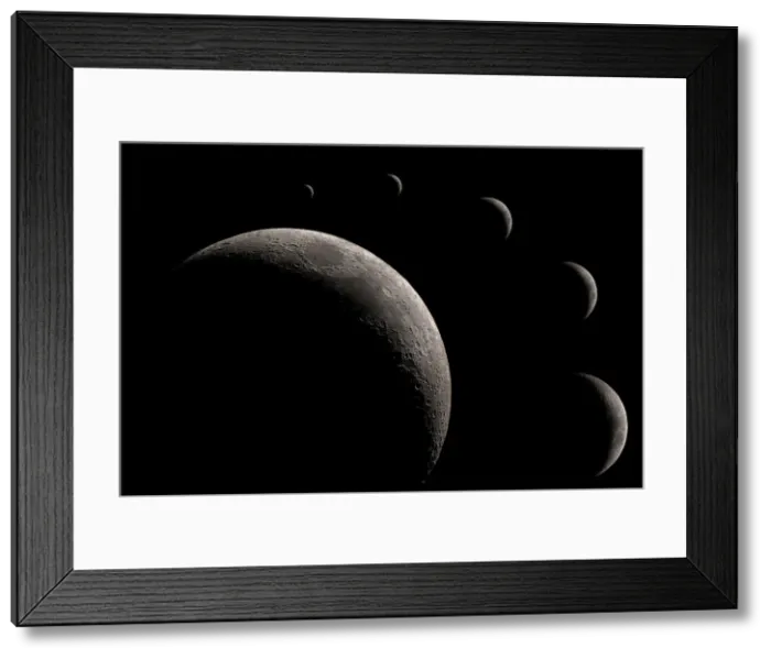 Framed Print : The Moon Print in Dark Space Framed Print : The Moon Print in Dark Space