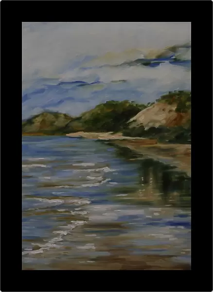 Tranquil Australian Beach Seascape Oil Painting