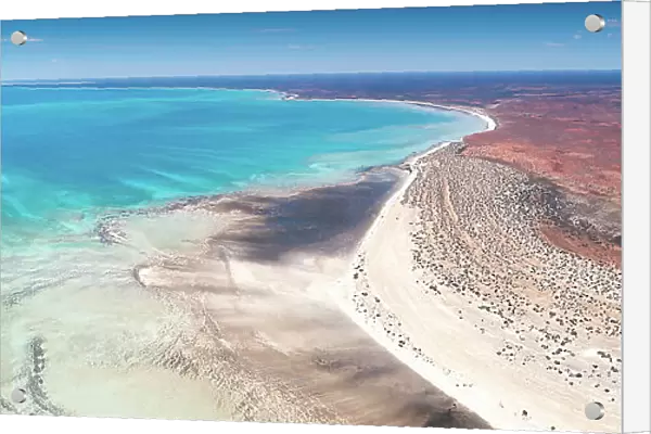 Western Australia coastline from high angle view