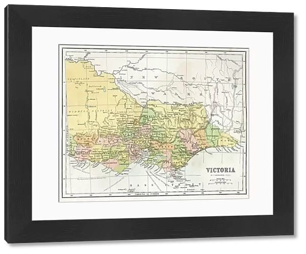 Antique Map of Victoria, Australia