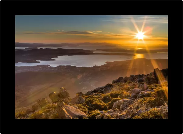 Sunrise over Hobart, Tasmania