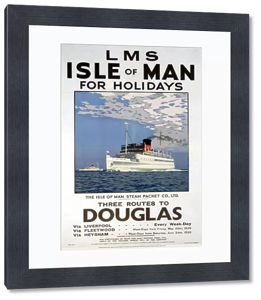 Isle of Man for Holidays, LMS poster, 1923-1947