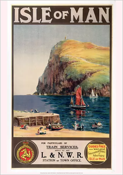 Isle of Man, LNWR poster, c 1900