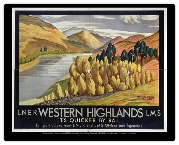 Western Highlands, LNER  /  LMS poster, 1923-1947