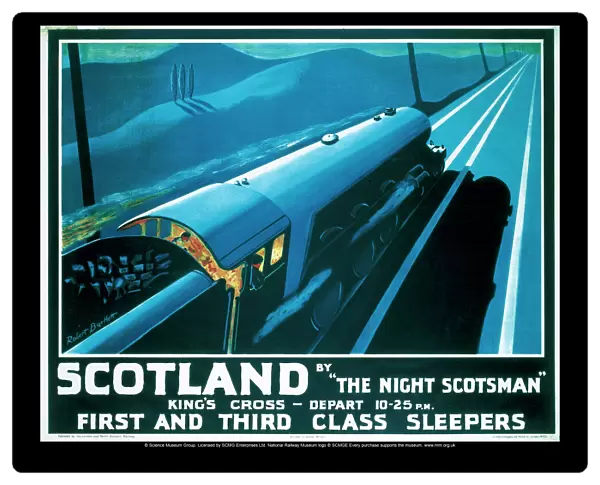 Scotland by the Night Scotsman, LNER poster, 1932