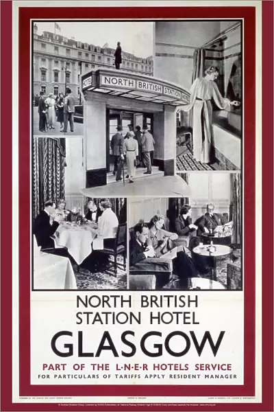 North British Station Hotel, Glasgow, LNER poster, 1923-1947