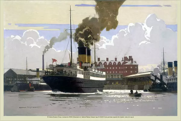 SS Hibernia in Holyhead Harbour, c 1930s