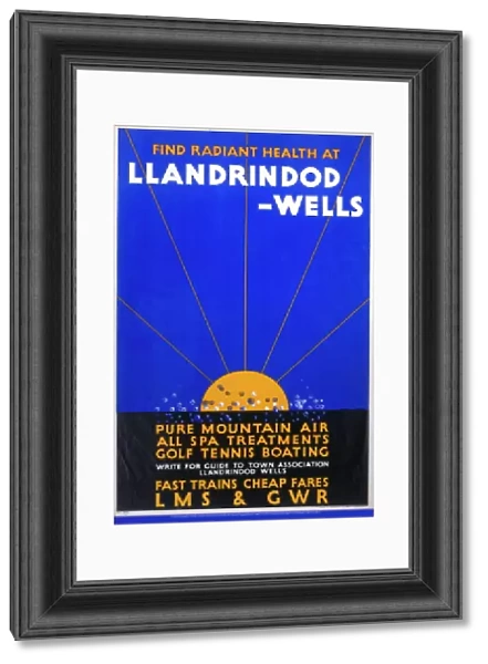 Llandrindod-Wells, LMS  /  GWR poster, c 1923