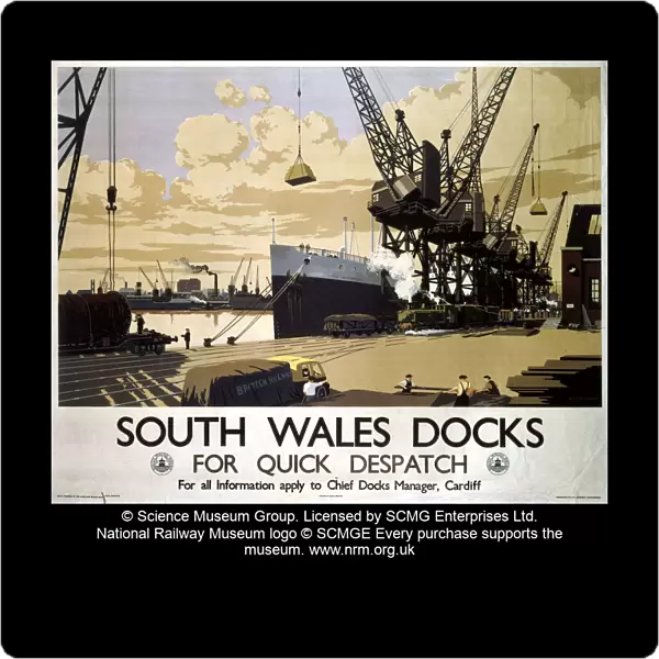 South Wales Docks, GWR Poster, 1947