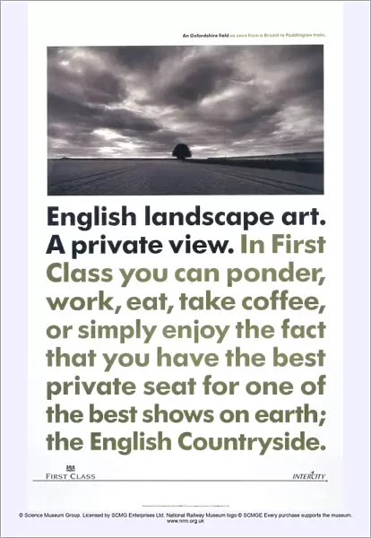 English Landscape Art - A Private View, BR poster, 1990