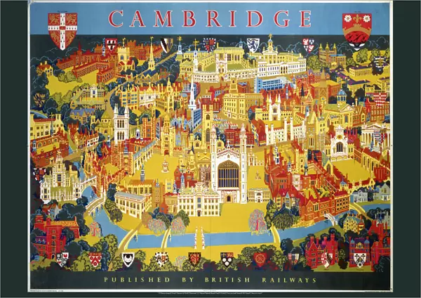 Cambridge, BR poster, c 1950s