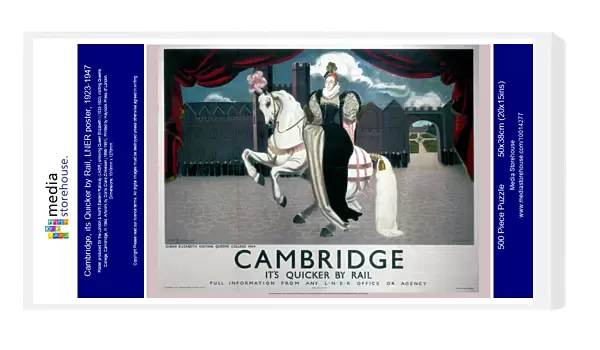 Cambridge, its Quicker by Rail, LNER poster, 1923-1947