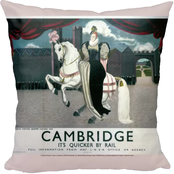 Cambridge, its Quicker by Rail, LNER poster, 1923-1947