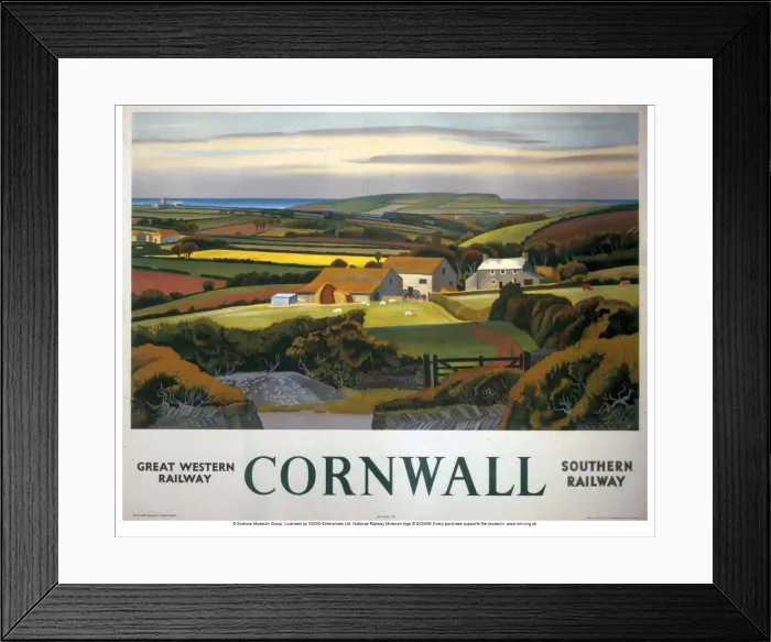 Framed Print : Cornwall Print, 1936 GWR / SR Poster Framed Print : Cornwall Print, 1936 GWR / SR Poster