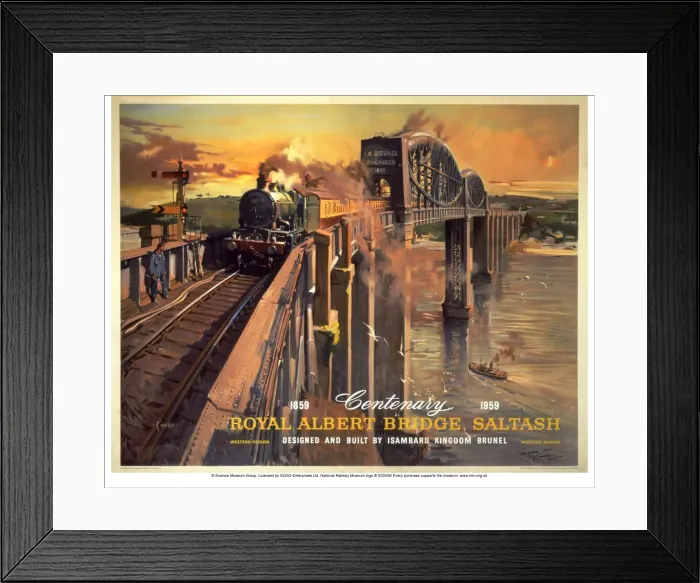Framed Print : The Royal Albert Bridge Print, 1958 Framed Print : The Royal Albert Bridge Print, 1958