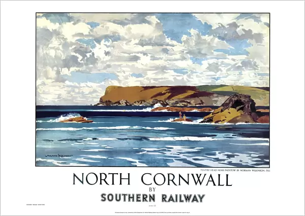 North Cornwall by Southern Railway, SR poster, 1947