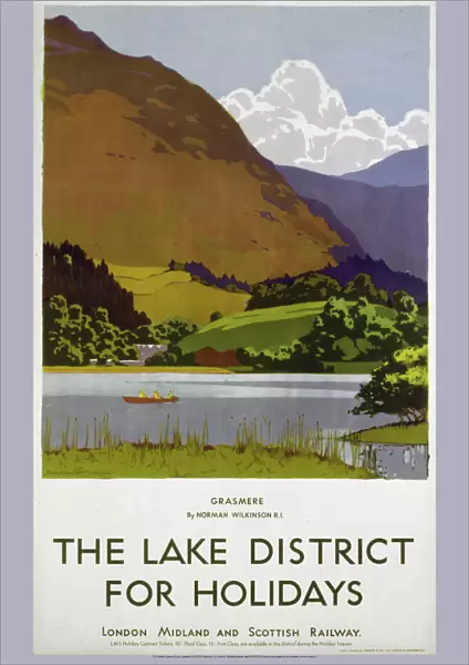 The Lake District for Holidays, LMSR poster, 1930s