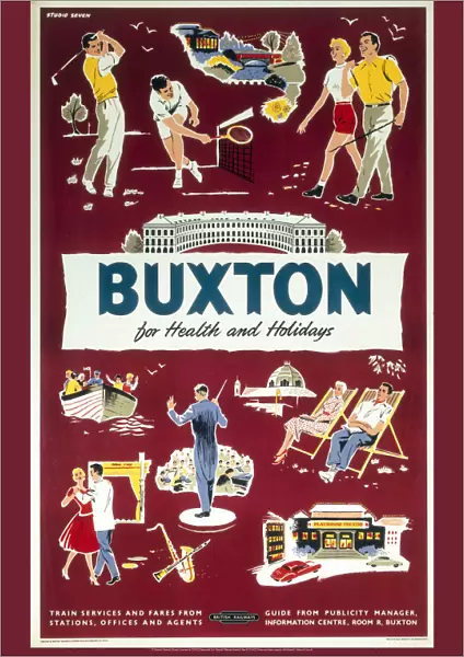 Buxton for Health and Holidays, BR (LMR) poster, 1955