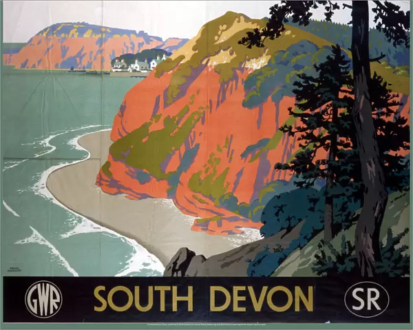 South Devon, GWR  /  SR poster, 1945