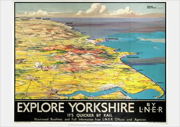 Explore Yorkshire, LNER poster, 1923-1947