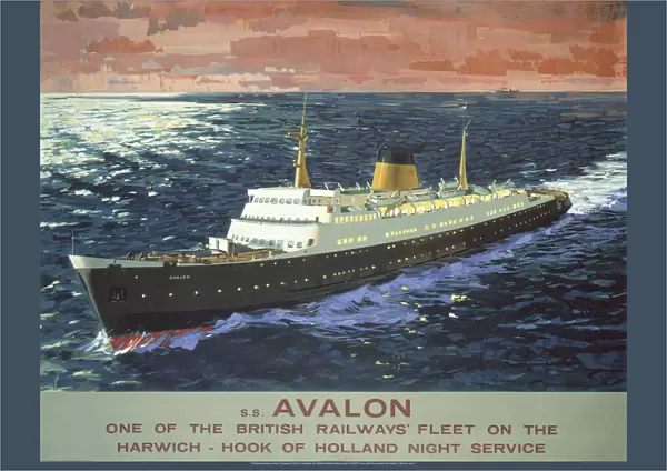 SS Avalon, BR poster, 1950s