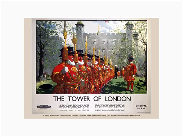 The Tower of London, BR (LMR) poster, 1948-1965