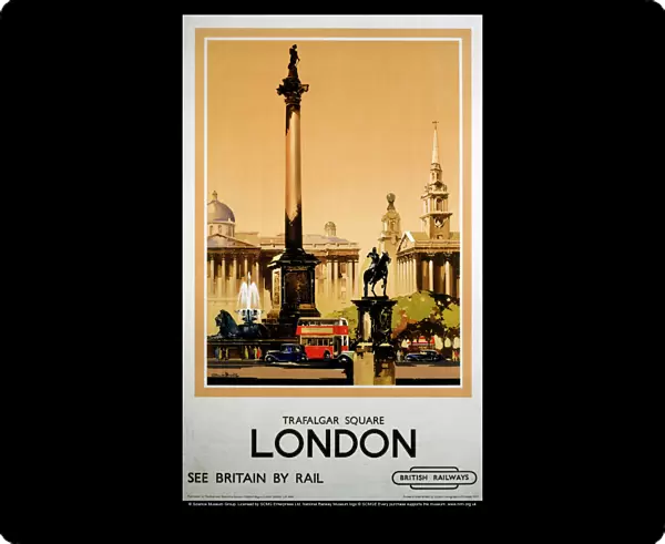 London - Trafalgar Square, BR(LMR) poster, 1948-1965