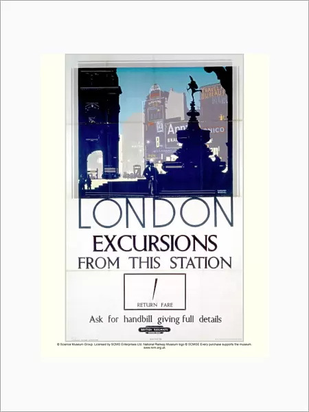 London, Excursions from this station, BR (SR) poster, 1939
