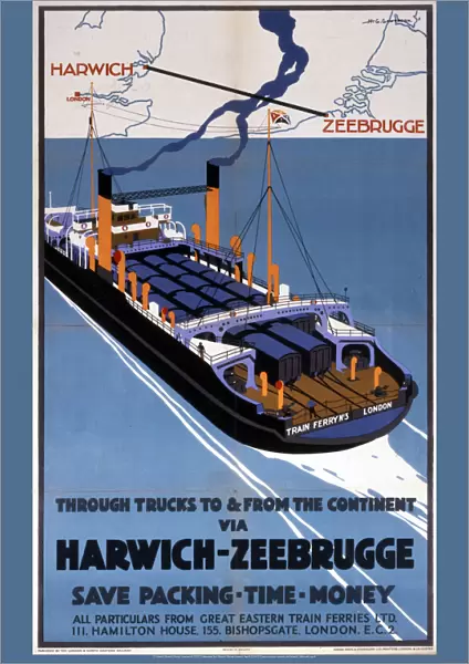 Through Trucks to & from the Continent... LNER poster, 1930