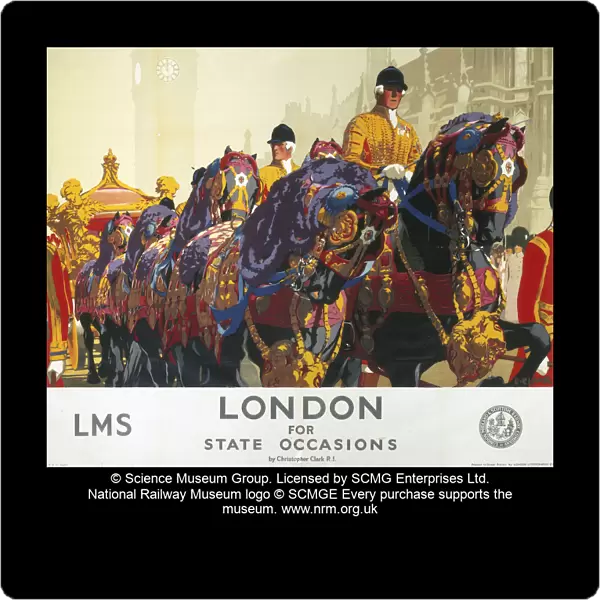 London for State Occasions, LMS poster, 1930s